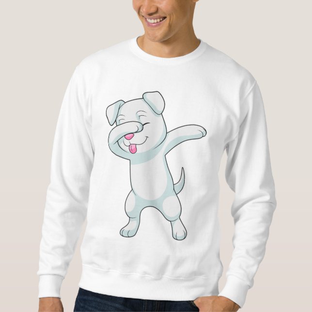 Dog at Hip Hop Dance Dab Sweatshirt (Front)