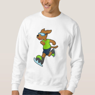 Dog at Ice skating with Goggles Sweatshirt