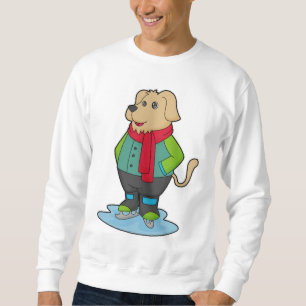 Dog at Ice skating with Ice skates Sweatshirt