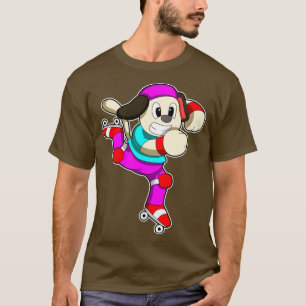 Dog at Inline skating with Inline skates Cap T-Shirt