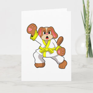 Dog at Karate Martial arts Card