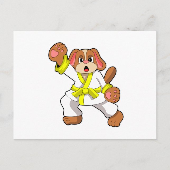 Dog at Karate Martial arts Postcard (Front)