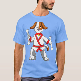 Dog at Martial arts Karate with Bone T-Shirt