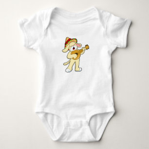 Dog at Music with Guitar Baby Bodysuit