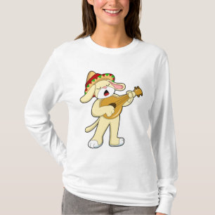 Dog at Music with Guitar T-Shirt
