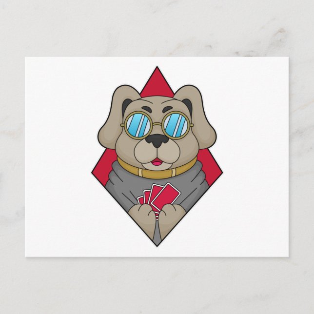 Dog at Poker with Poker cards (Front)