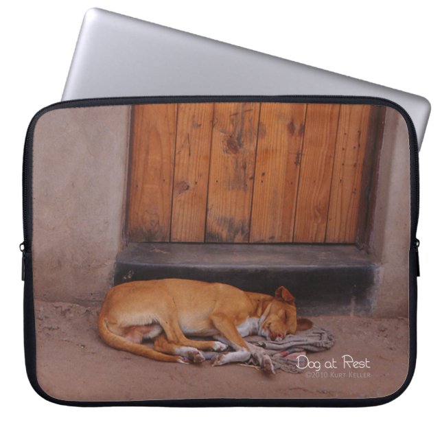 Dog at Rest Laptop Sleeve (Front)