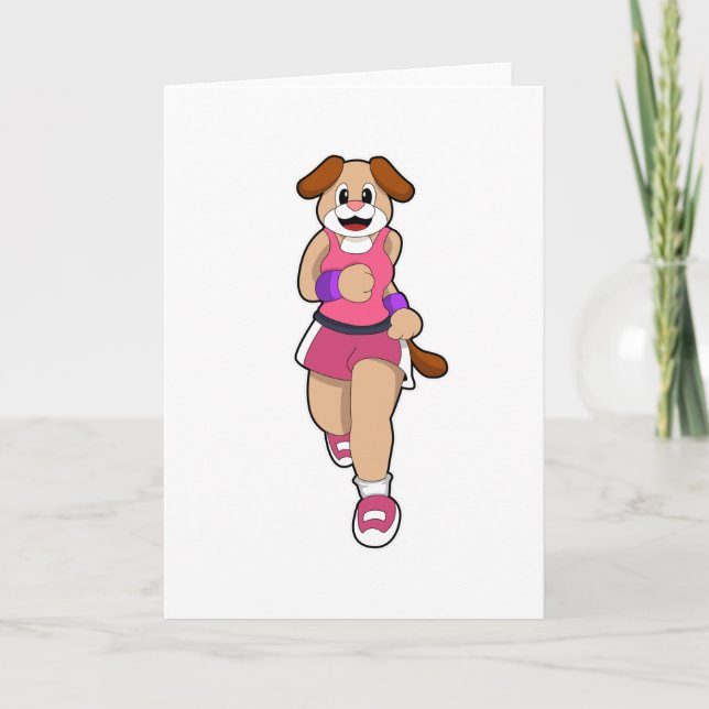 Dog at Running Card (Front)