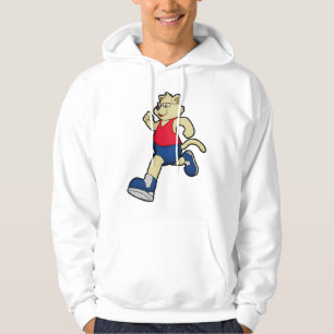 Dog at Running with Glasses Hoodie