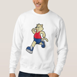 Dog at Running with Glasses Sweatshirt