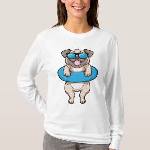 Dog at Swimming with Swim ring T-Shirt