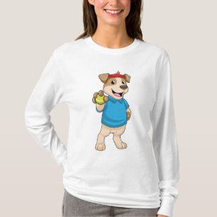 Dog at Tennis with Tennis ball T-Shirt