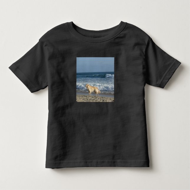 Dog At The Beach Toddler T-Shirt (Front)