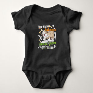 Dog Ate My Homework - Learning German Quote Baby Bodysuit