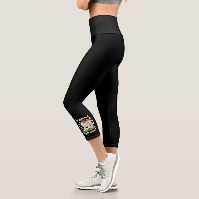 Dog Ate My Homework - Learning German Quote Capri Leggings (Left)
