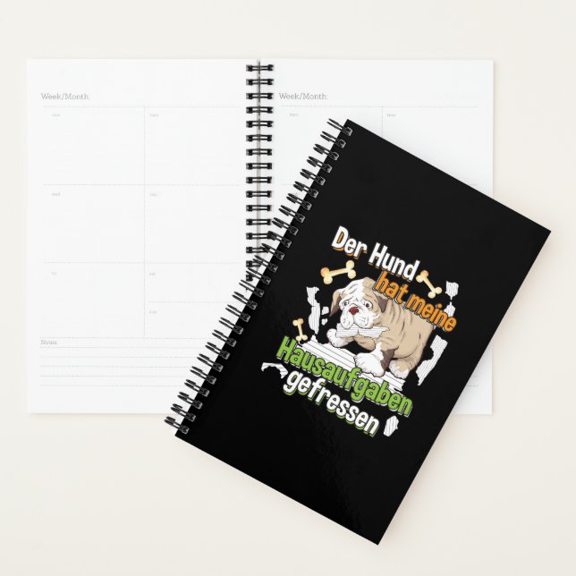 Dog Ate My Homework - Learning German Quote Planner (Display)