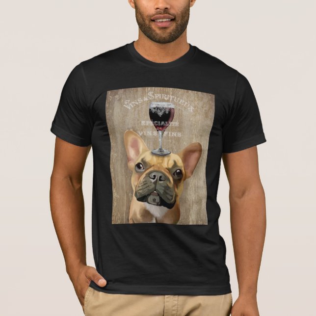 Dog Au Vin, French Bulldog T-Shirt (Front)