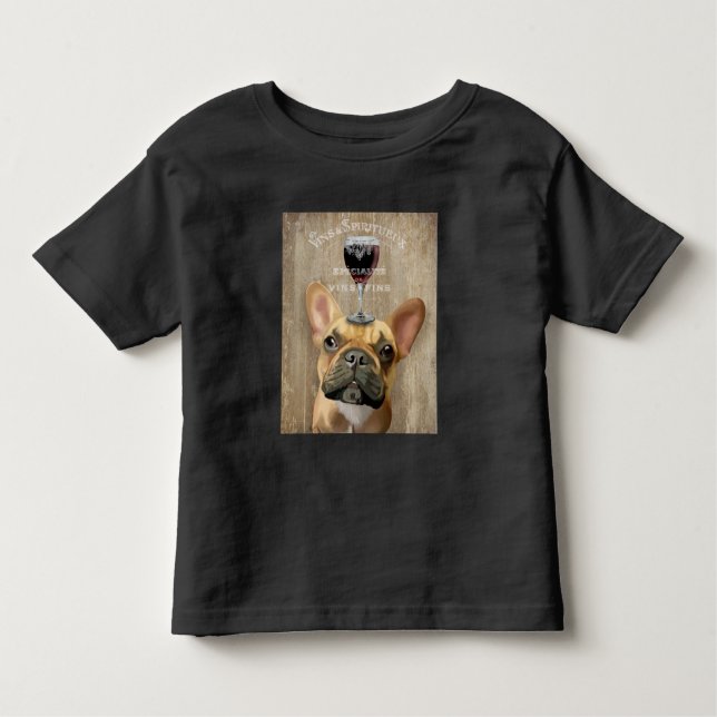 Dog Au Vin, French Bulldog Toddler T-Shirt (Front)
