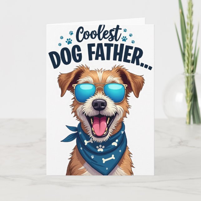 Dog Aviator Shades Fathers Day Card (Front)