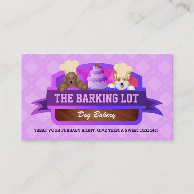 Dog Bakery Dog Cakes business cards (Front)