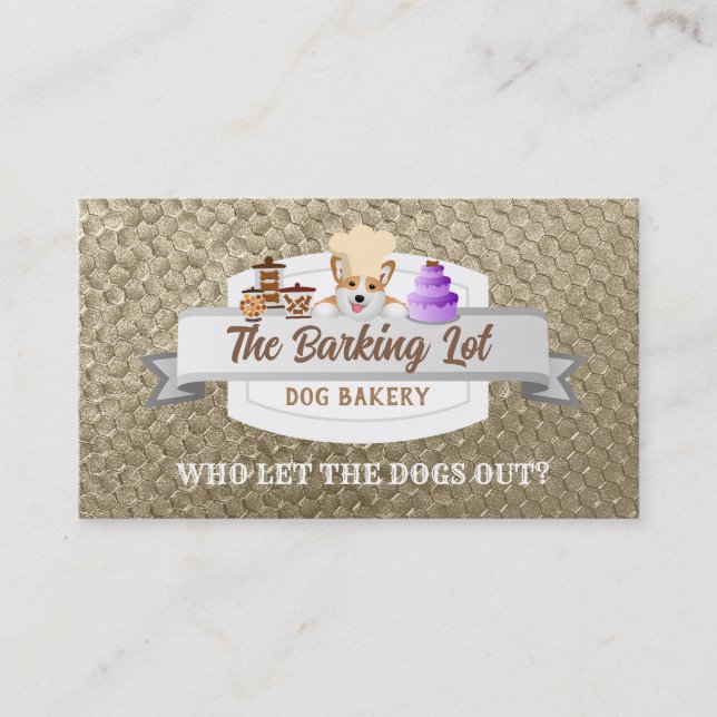 Dog Bakery Slogans Business Cards (Front)