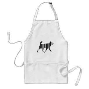 DOG BAR CODE Canine Barcode Pattern Design Standard Apron