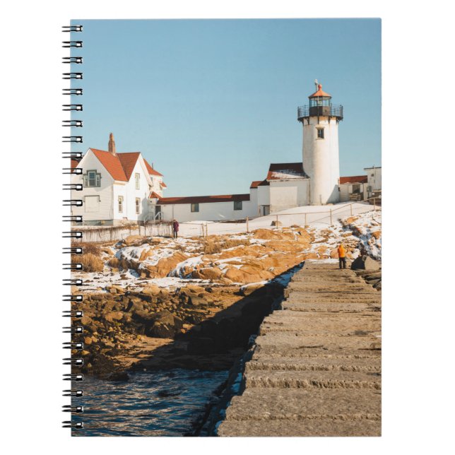 Dog Bar Lighthouse along the ocean coastline of th Notebook (Front)
