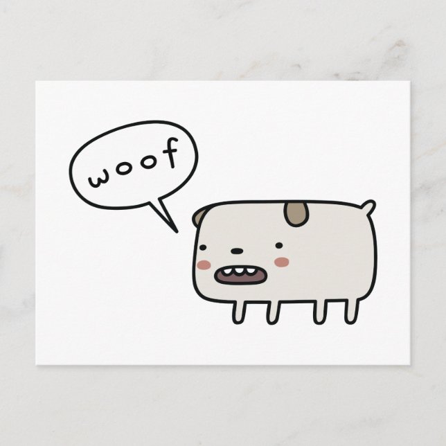 Dog Barking Postcard (Front)