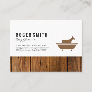 Dog Bath and Wood Trim Business Card