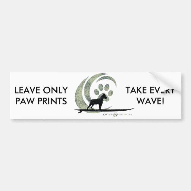 Dog Beach bumper sticker (Front)