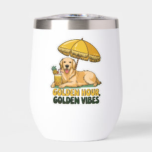 Dog Beach Sticker   Golden Retriever with Pina 