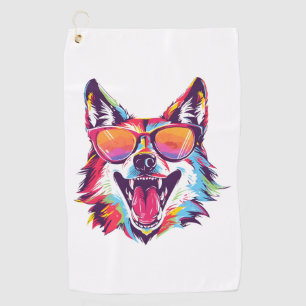dog beach summer dog chilling gift dog lover golf towel