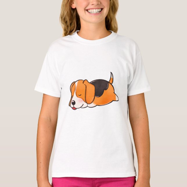 Dog, Beagle, Nature T-Shirt (Front)