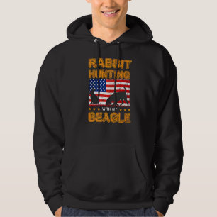 Dog Beagle Rabbit Hunting Beagle Hunter Usa Flag H Hoodie