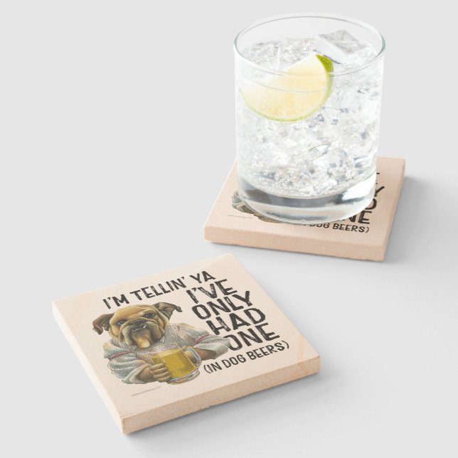 Dog Beers Stone Coaster (Side)