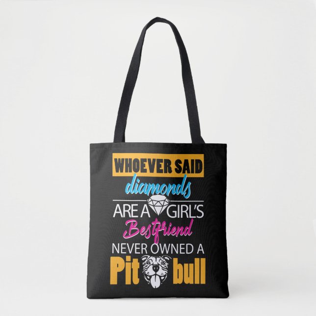 Dog Best Friend Pit bull Gift Tote Bag (Front)