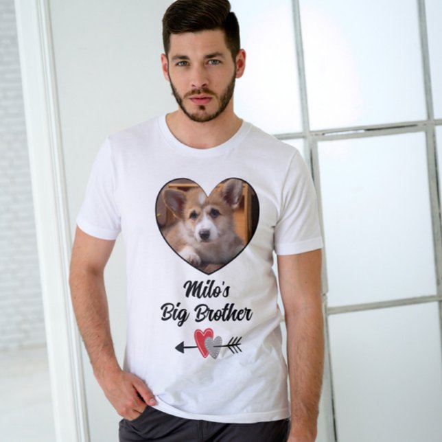 Dog big brother photo personalised  T-Shirt (Creator Uploaded)