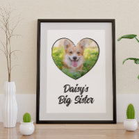 Dog big sister personalised photo