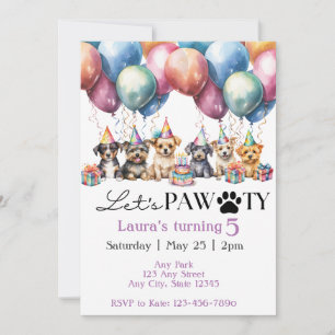 Dog Birthday Invitation