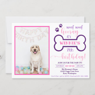 Dog Birthday Invitation | Doggy Invitation