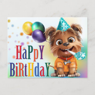 Dog Birthday Party Postcard
