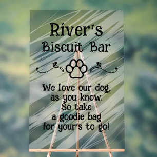 Dog Biscuit Bar Foam Board Sign