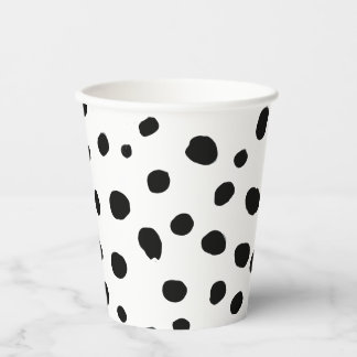 Dog Black Spot Dalmatian Birthday Paper Cups