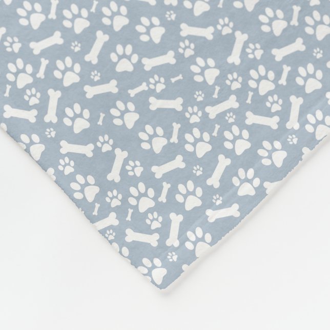 Dog Blanket - Paw Print and Bones (Corner)