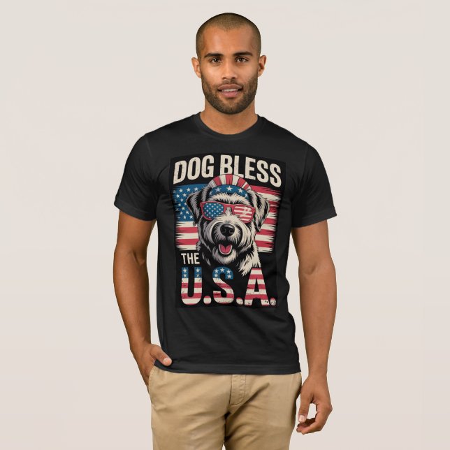 Dog Bless the USA T-shirt (Front Full)