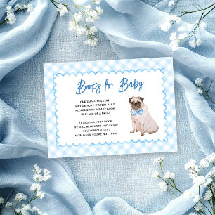Dog Blue Gingham Books for Baby Enclosure Card