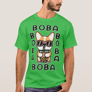 Dog Boba Tea Bubble Tea Anime Kawaii Premium  T-Shirt