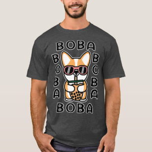 Dog Boba Tea Bubble Tea Anime Kawaii Premium T-Shirt