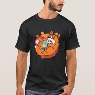 Dog Boba Tea Bubble Tea Anime Sweet Bubble Tea T-Shirt