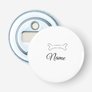 Dog bone add dog name photo custom personalised  bottle opener